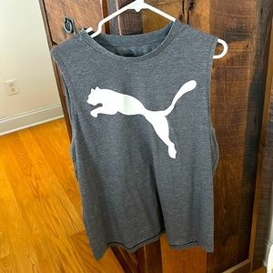 Puma Men's XL Gray Sleeveless Short Sleeve Shirt Size XL